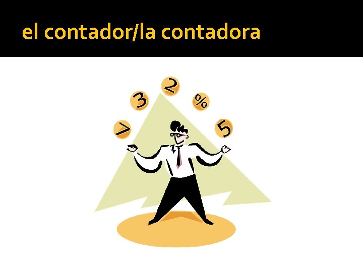 el contador/la contadora 