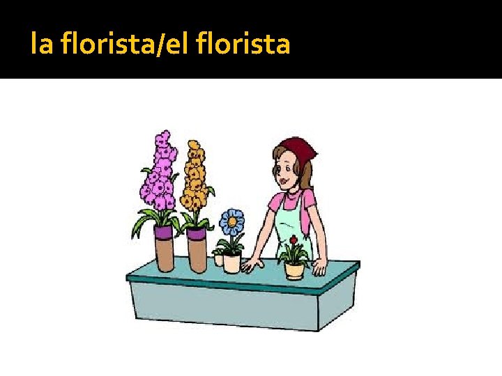 la florista/el florista 