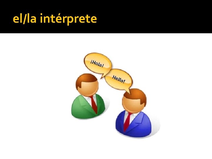 el/la intérprete 