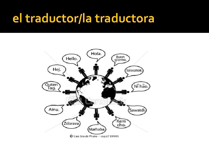 el traductor/la traductora 