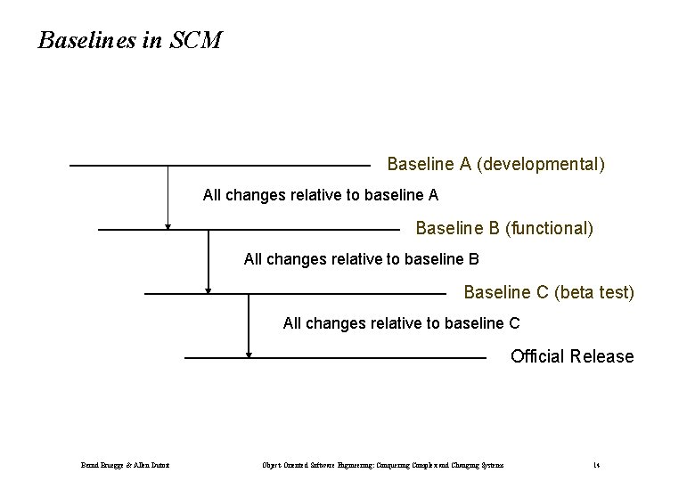 Baselines in SCM Baseline A (developmental) All changes relative to baseline A Baseline B