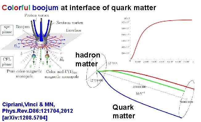 Colorful boojum at interface of quark matter hadron matter Cipriani, Vinci & MN, Phys.