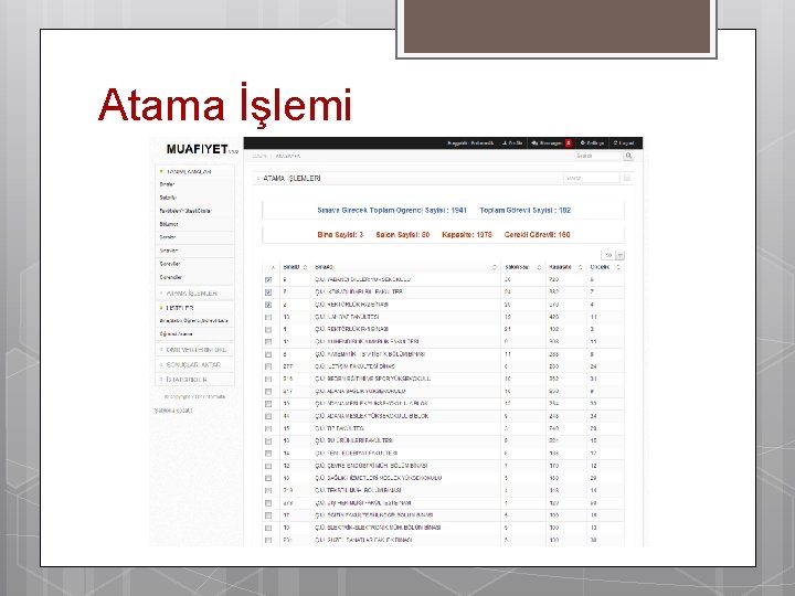 Atama İşlemi 