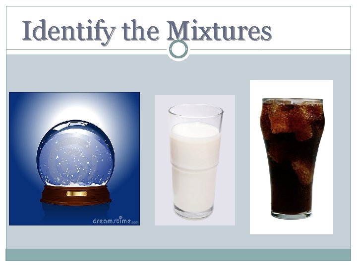 Identify the Mixtures 