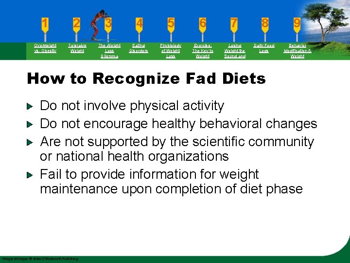 Overweight vs. Obesity Tolerable Weight The Weight Loss Dilemma Eating Disorders Physiology of Weight