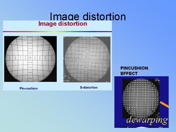 Image distortion PINCUSHION EFFECT 