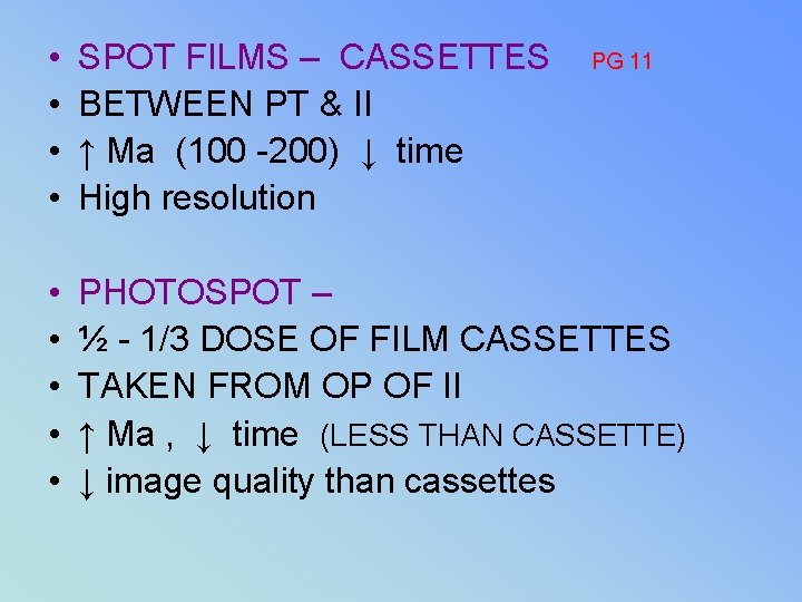  • • SPOT FILMS – CASSETTES BETWEEN PT & II ↑ Ma (100