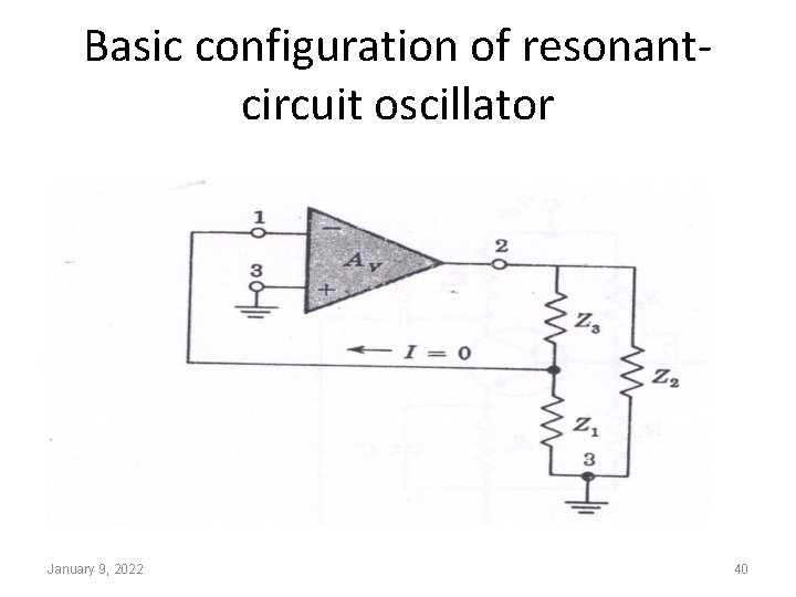 Basic configuration of resonantcircuit oscillator January 9, 2022 40 