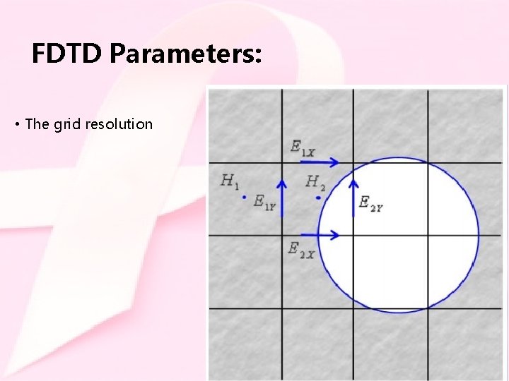 FDTD Parameters: • The grid resolution 