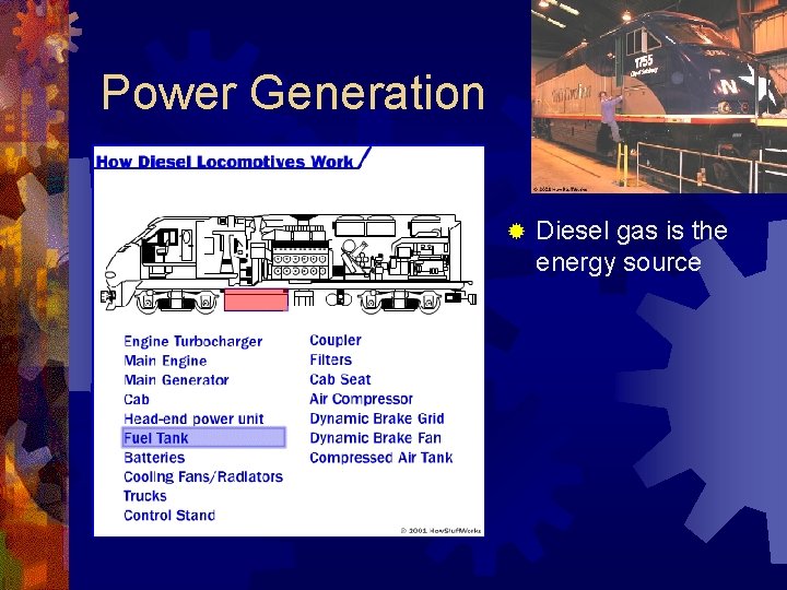 Power Generation ® Diesel gas is the energy source 