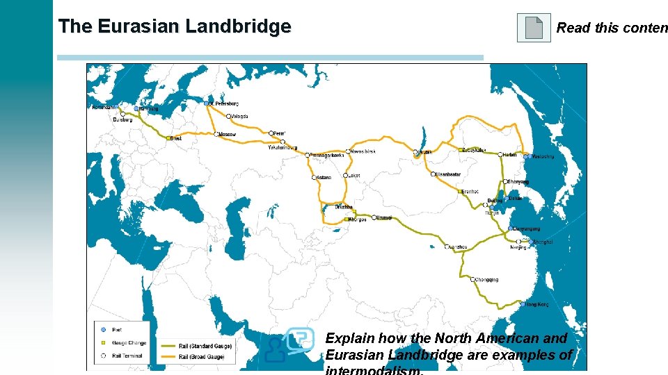 The Eurasian Landbridge Read this conten Explain how the North American and Eurasian Landbridge
