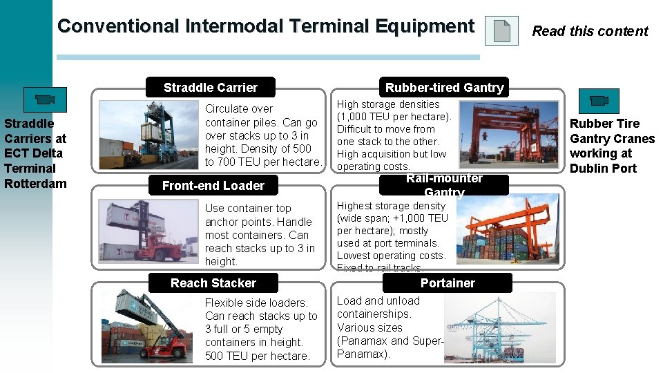 Conventional Intermodal Terminal Equipment Straddle Carriers at ECT Delta Terminal Rotterdam Circulate over container