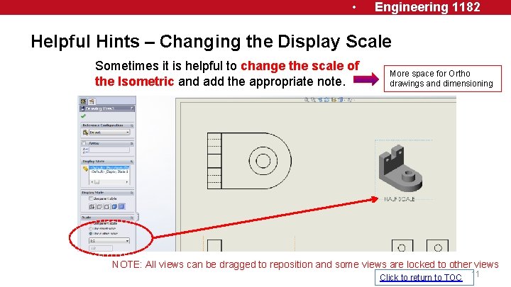  • Engineering 1182 Helpful Hints – Changing the Display Scale Sometimes it is