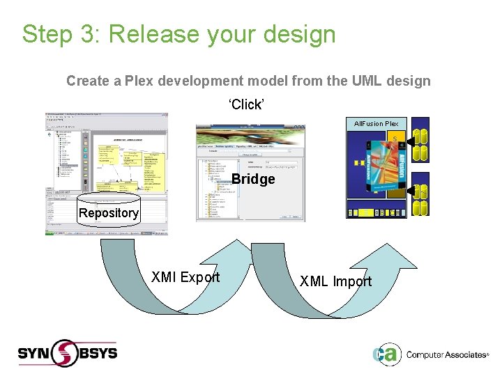 Step 3: Release your design Create a Plex development model from the UML design