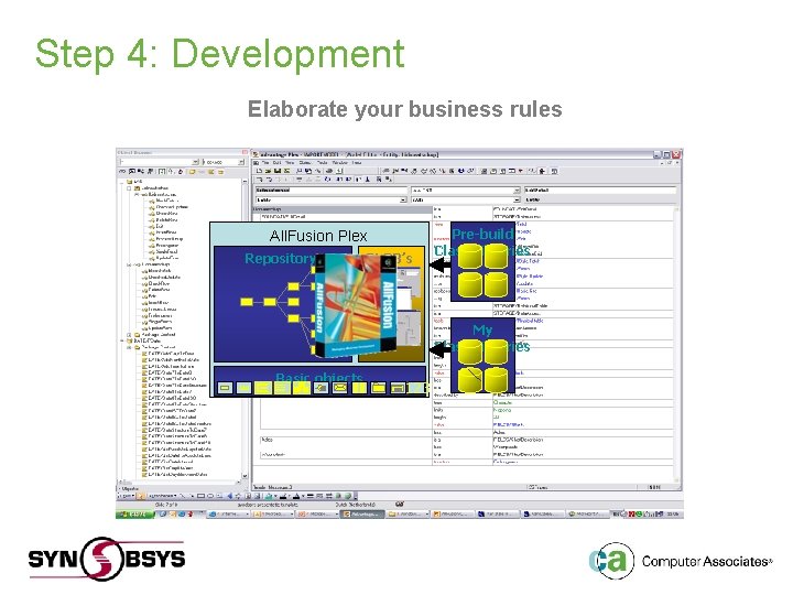 Step 4: Development Elaborate your business rules All. Fusion Plex Repository BLOB’s Pre-build Class