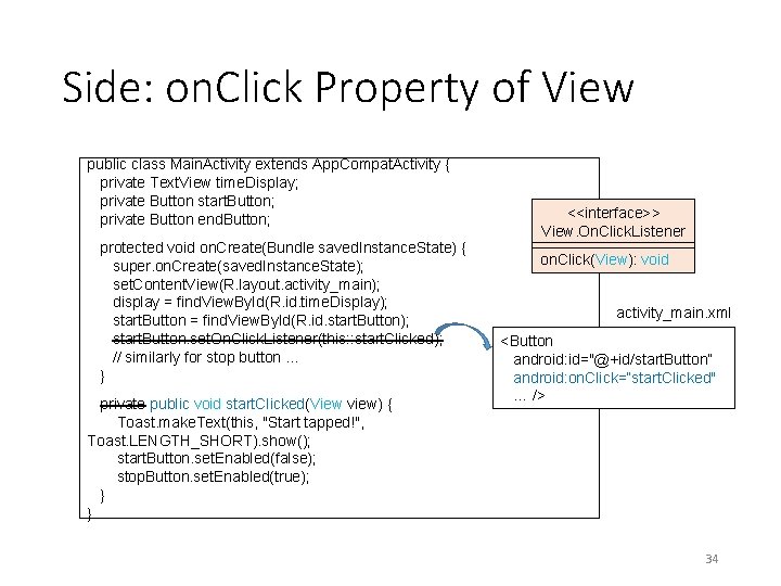 Side: on. Click Property of View public class Main. Activity extends App. Compat. Activity Side: on. Click Property of View public class Main. Activity extends App. Compat. Activity