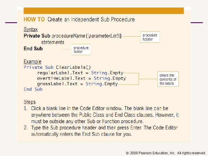  2009 Pearson Education, Inc. All rights reserved. 