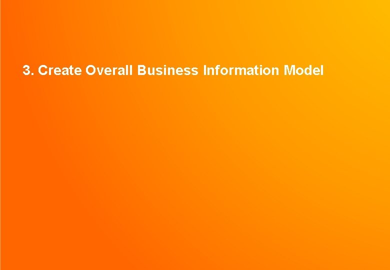 3. Create Overall Business Information Model 34 