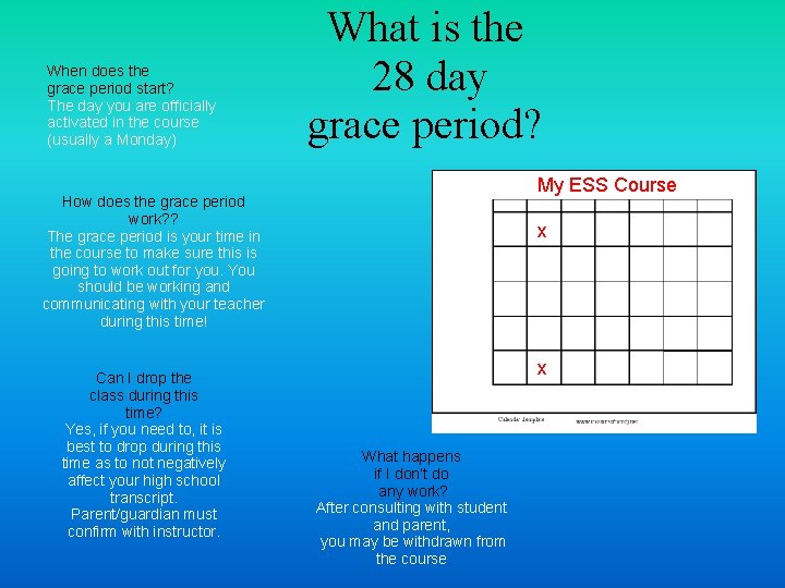 When does the grace period start? The day you are officially activated in the