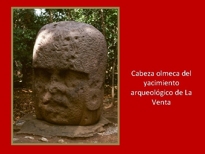 Cabeza olmeca del yacimiento arqueológico de La Venta 