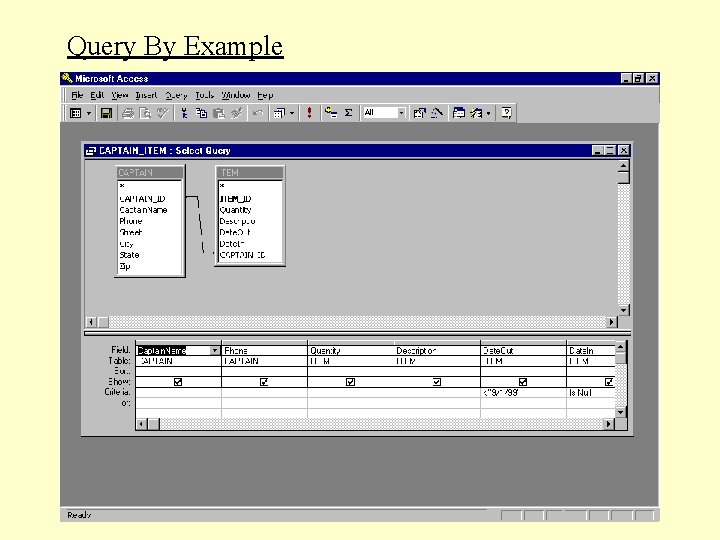 Query By Example Query By Example