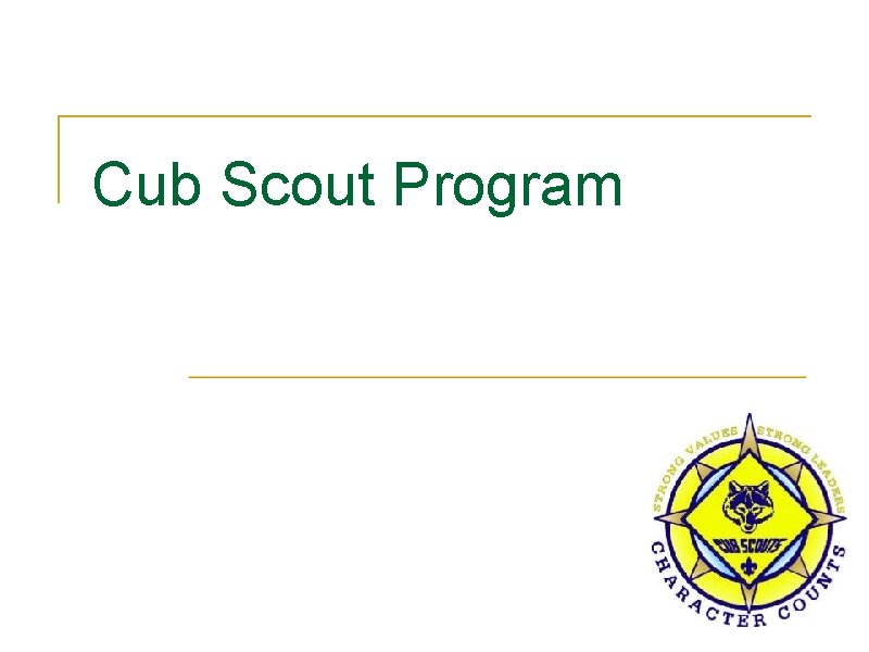 Cub Scout Program 