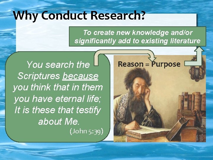Why Conduct Research? To create new knowledge and/or significantly add to existing literature You