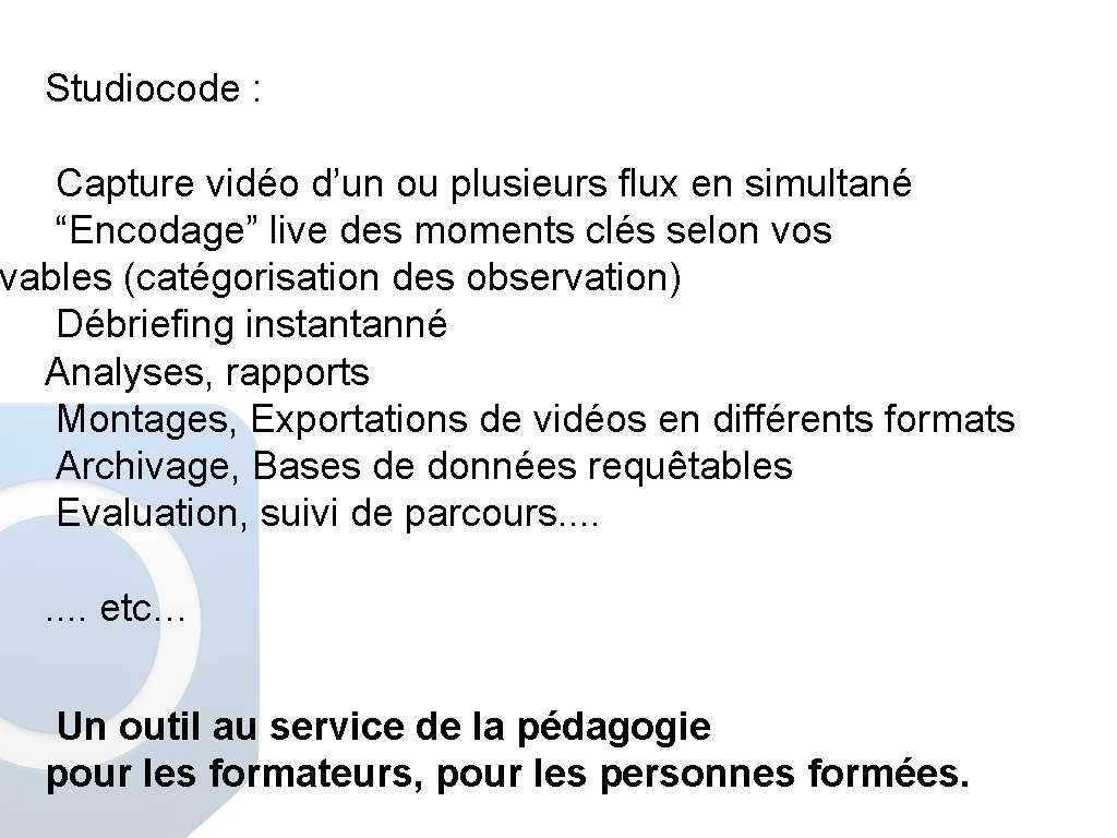 Studiocode : Capture vidéo d’un ou plusieurs flux en simultané “Encodage” live des moments