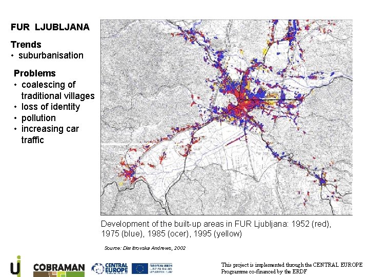 FUR LJUBLJANA Trends • suburbanisation Problems • coalescing of traditional villages • loss of
