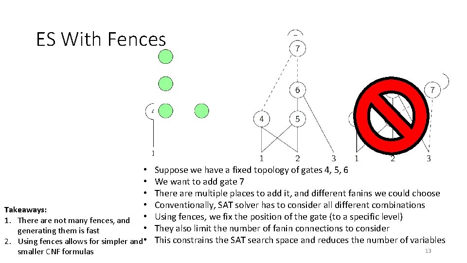 ES With Fences • • Takeaways: 1. There are not many fences, and • ES With Fences • • Takeaways: 1. There are not many fences, and •