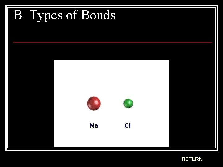 B. Types of Bonds RETURN 