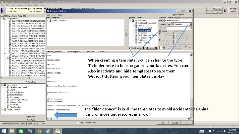 When creating a template, you can change the type To folder here to help