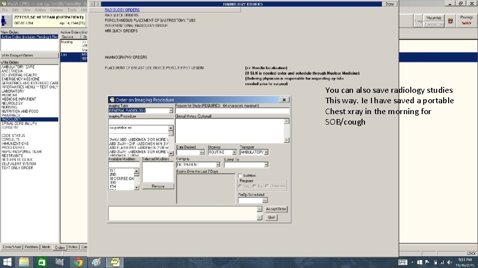 You can also save radiology studies This way. Ie I have saved a portable