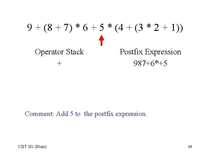 9 + (8 + 7) * 6 + 5 * (4 + (3 *