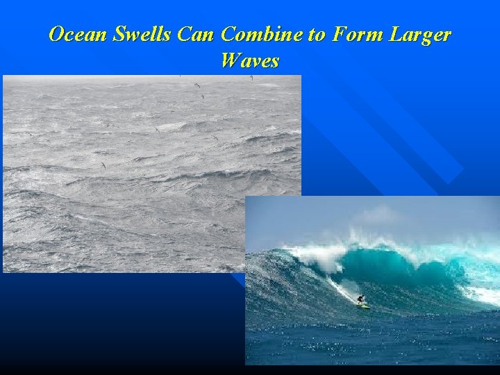 Ocean Swells Can Combine to Form Larger Waves 