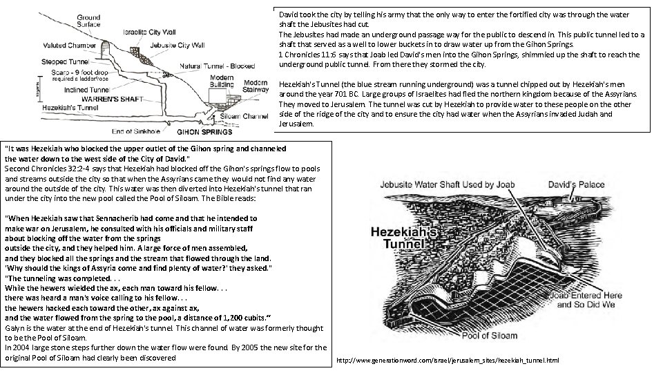 David took the city by telling his army that the only way to enter