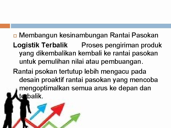 Membangun kesinambungan Rantai Pasokan Logistik Terbalik Proses pengiriman produk yang dikembalikan kembali ke rantai
