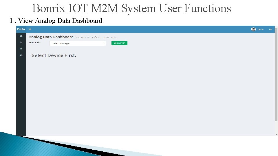 Bonrix IOT M 2 M System User Functions 1 : View Analog Data Dashboard