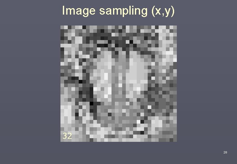 Image sampling (x, y) 128 32 64 256 512 28 