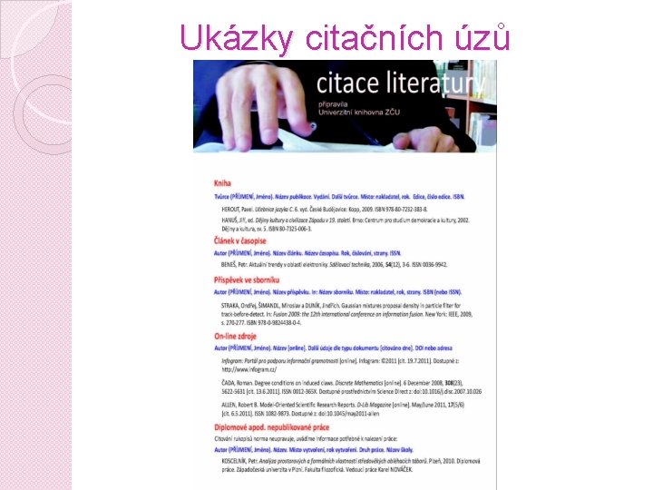 Ukázky citačních úzů 