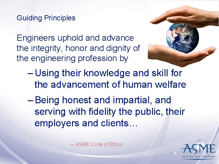 J Robert Sims ASME PresidentNominee Energy Ethics