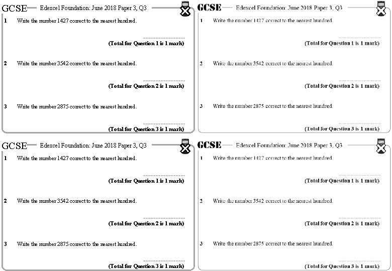GCSE 1 Edexcel Foundation: June 2018 Paper 3, Q 3 Write the number 1427