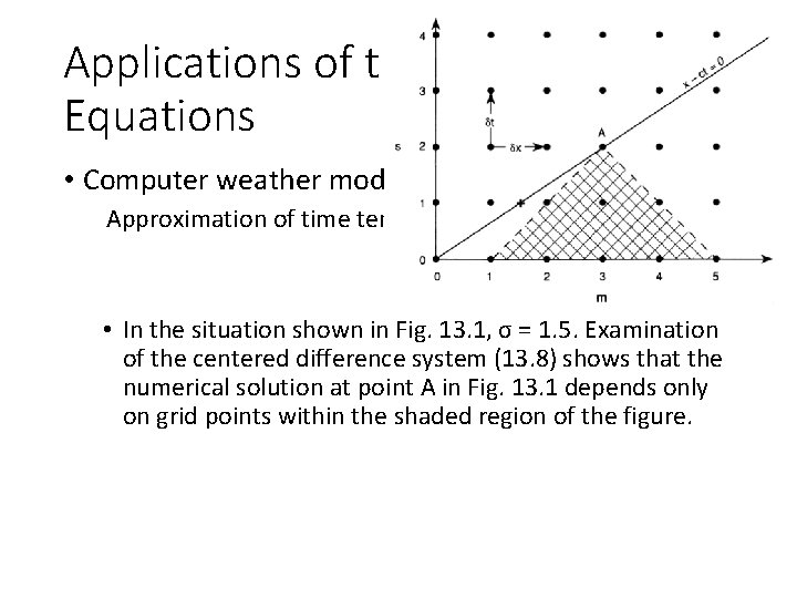 Applications of the Basic Equations • Computer weather model considerations Approximation of time tendency