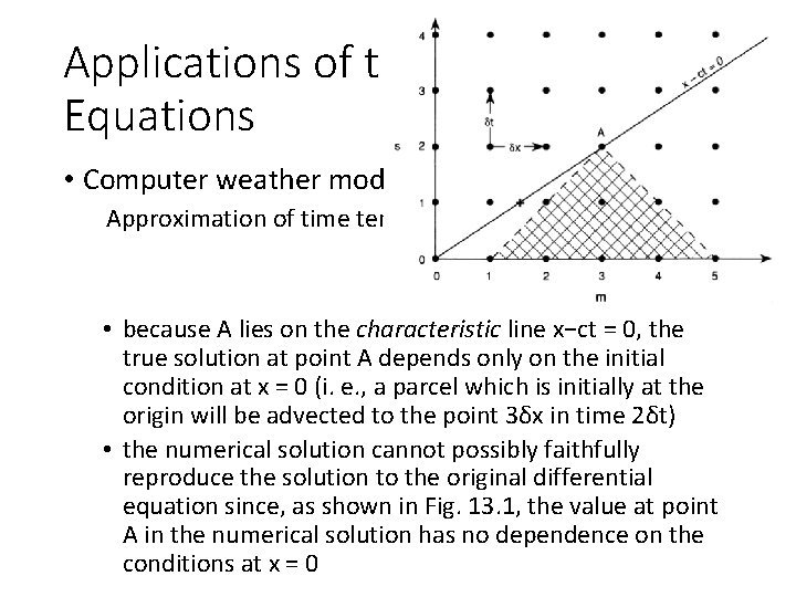 Applications of the Basic Equations • Computer weather model considerations Approximation of time tendency