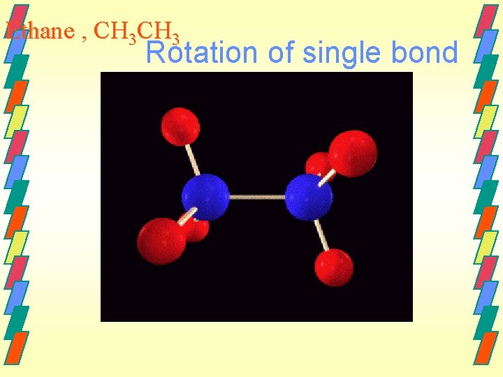 Ethane , CH 3 Rotation of single bond 