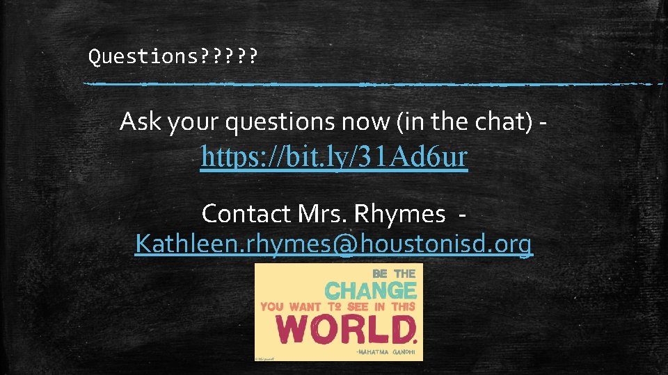 Questions? ? ? Ask your questions now (in the chat) - https: //bit. ly/31 Questions? ? ? Ask your questions now (in the chat) - https: //bit. ly/31