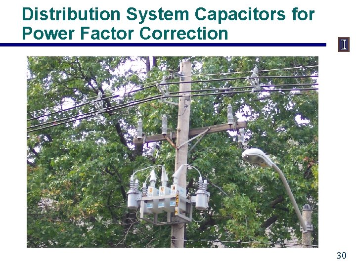 Distribution System Capacitors for Power Factor Correction 30 