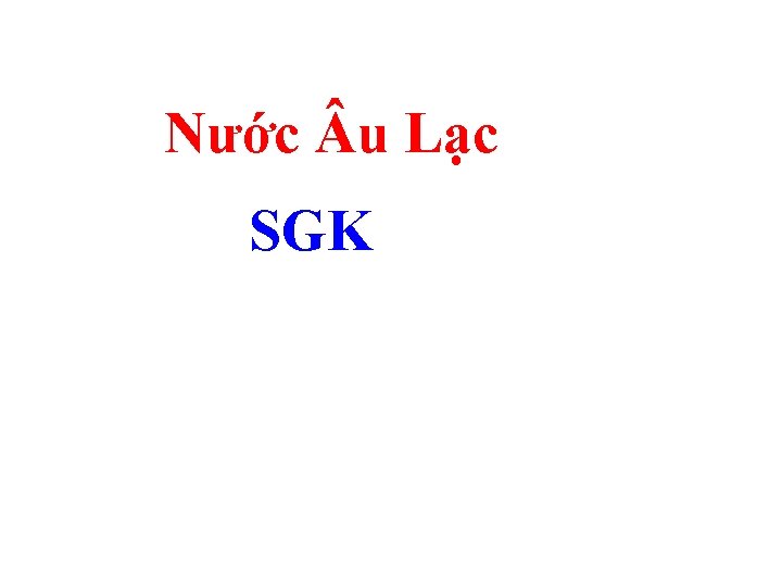 Nước u Lạc SGK 