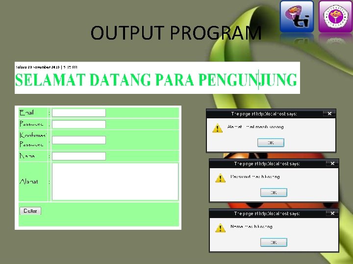 OUTPUT PROGRAM 