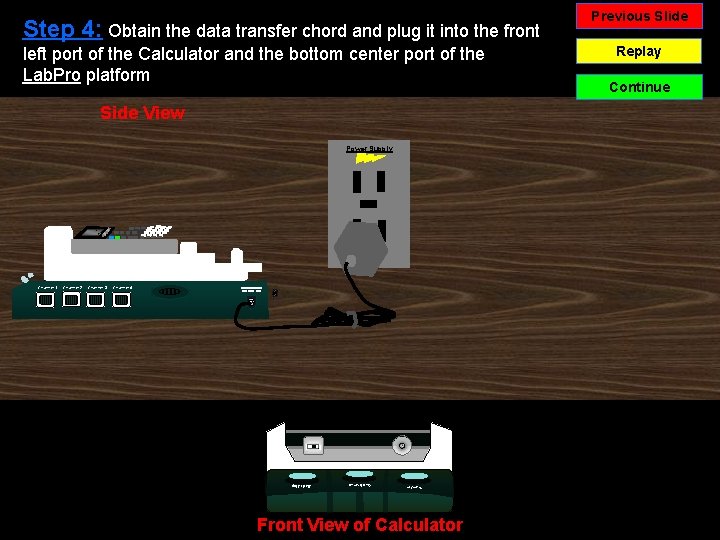 Step 4: Obtain the data transfer chord and plug it into the front left